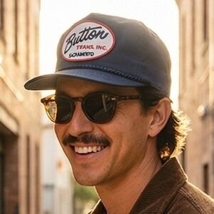 Vintage Sportcap Button Trans Inc Sacramento Navy Blue Rope Trucker Hat